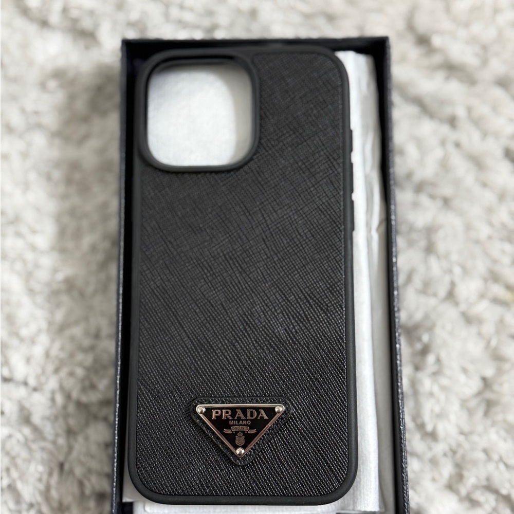 Prada Textured Black Phone Case - Picture 3 of 4